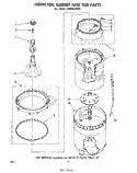 AGITATOR, BASKET AND TUB Diagram and Parts List for LA5000XPW3  Whirlpool Washer