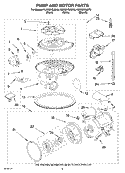 PUMP AND MOTOR PARTS Diagram and Parts List for KUDS01DJBL0  KitchenAid Dishwasher