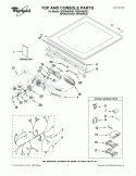 TOP AND CONSOLE PARTS Diagram and Parts List for WGD9400SW3  Whirlpool Dryer