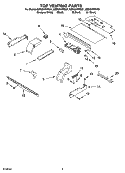 TOP VENTING PARTS, OPTIONAL PARTS Diagram and Parts List for GBD307PRB01  Whirlpool Wall Oven