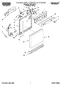 FRAME AND CONSOLE Diagram and Parts List for RUD5750DQ1  Roper Dishwasher