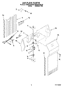 AIR FLOW PARTS Diagram and Parts List for 6ED2FHGXSQ02  Whirlpool Refrigerator