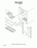 SHELF PARTS Diagram and Parts List for KURO24LSBX02  KitchenAid Refrigerator