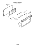 OVEN DOOR Diagram and Parts List for FLP320VW0  Roper Range