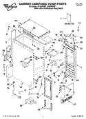 CABINET LINER AND DOOR PARTS Diagram and Parts List for GI1500PHB7  Whirlpool Ice Maker