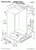 CABINET PARTS Diagram and Parts List for KSSO48QTB03  KitchenAid Refrigerator