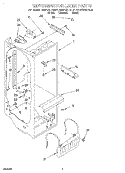 REFRIGERATOR LINER Diagram and Parts List for KSRP22QDAL01  KitchenAid Refrigerator