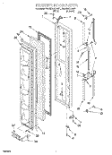 FREEZER DOOR Diagram and Parts List for 4ED20ZKXDN01  Whirlpool Refrigerator