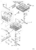 DISHRACK Diagram and Parts List for DP920PFGQ1  Whirlpool Dishwasher