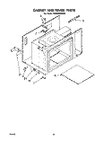CABINET AND HINGE Diagram and Parts List for SM958PEPW0  Whirlpool Range