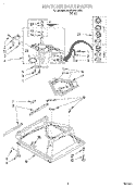 MACHINE BASE Diagram and Parts List for 3LSP8255DW0  Whirlpool Washer