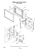 DOOR LATCH Diagram and Parts List for MW8900XS1  Whirlpool Microwave