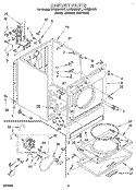 SECTION Diagram and Parts List for LEV5634AW1  Whirlpool Dryer