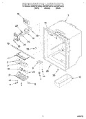 REFRIGERATOR LINER Diagram and Parts List for KBRS22KGBL3  KitchenAid Refrigerator
