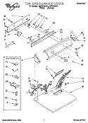 TOP AND CONSOLE, LIT/OPTIONAL Diagram and Parts List for LGV7646AW1  Whirlpool Dryer