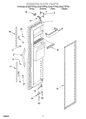 FREEZER DOOR Diagram and Parts List for GD22DFXFB02  Whirlpool Refrigerator