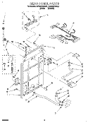 REAR PANEL Diagram and Parts List for KAWE570BWH1  KitchenAid Washer