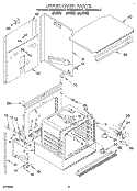 UPPER OVEN Diagram and Parts List for KEBS208BWH2  KitchenAid Wall Oven