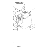 CABINET Diagram and Parts List for LA5300XKW1  Whirlpool Washer