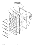 DOOR Diagram and Parts List for EV170NXYN00  Whirlpool Freezer