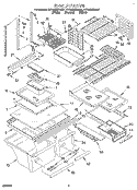 SHELF Diagram and Parts List for ET19DKXDB01  Whirlpool Refrigerator