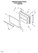 FREEZER DOOR PARTS Diagram and Parts List for GT2SHKXMS04  Whirlpool Refrigerator