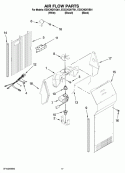 AIR FLOW PARTS Diagram and Parts List for ED2CHQXVB01  Whirlpool Refrigerator