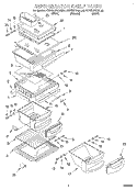 REFRIGERATOR SHELF Diagram and Parts List for KSRS22QGBL00  KitchenAid Refrigerator