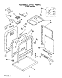 EXTERNAL OVEN Diagram and Parts List for SES370XX0  Roper Range