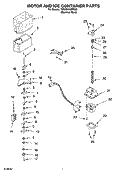 MOTOR AND ICE CONTAINER PARTS Diagram and Parts List for 7GS2SHAXMS00  Whirlpool Refrigerator