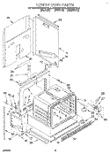 LOWER OVEN Diagram and Parts List for KEBS207YAL3  KitchenAid Wall Oven