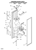 FREEZER DOOR PARTS Diagram and Parts List for GD2SHAXMQ00  Whirlpool Refrigerator
