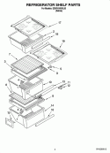 REFRIGERATOR SHELF PARTS Diagram and Parts List for ED5FVAXWL00  Whirlpool Refrigerator