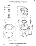 AGITATOR, BASKET AND TUB Diagram and Parts List for LA7900XSW0  Whirlpool Washer