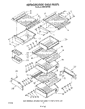 REFRIGERATOR SHELF Diagram and Parts List for KSRF36DTX01  KitchenAid Refrigerator