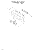CONTROL PANEL Diagram and Parts List for KEBS147DBL9  KitchenAid Wall Oven