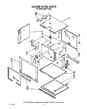 LOWER OVEN Diagram and Parts List for KEBI271XBL2  KitchenAid Wall Oven
