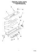 CONTROL PANEL Diagram and Parts List for GY395LXGQ4  Whirlpool Range