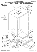 CABINET PARTS Diagram and Parts List for ED5JHAXTB00  Whirlpool Refrigerator