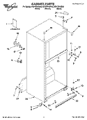 CABINET PARTS Diagram and Parts List for ET8FTEXMQ03  Whirlpool Refrigerator