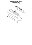 CONTROL PANEL PARTS Diagram and Parts List for KEBC167MSS00  KitchenAid Wall Oven