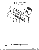 CONTROL PANEL Diagram and Parts List for BES750WB0  Roper Range