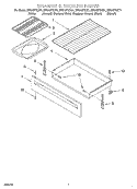 DRAWER & BROILER, OPTIONAL Diagram and Parts List for RF378PXGQ1  Whirlpool Range