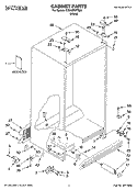 CABINET PARTS Diagram and Parts List for CS25CFXTQ00  Crosley Refrigerator