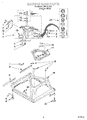 MACHINE BASE Diagram and Parts List for LBR4121JQ0  Whirlpool Washer