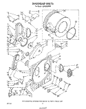 BULKHEAD , LITERATURE AND OPTIONAL Diagram and Parts List for LG4936XMW1  Whirlpool Dryer
