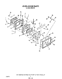 OVEN DOOR, LIT/OPTIONAL Diagram and Parts List for B9907X0  Roper Wall Oven