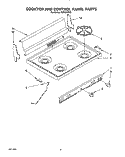 COOKTOP AND CONTROL PANEL, LIT/OPTI Diagram and Parts List for FLP320YG0  Roper Range