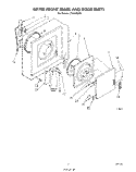 DRYER FRONT PANEL AND DOOR Diagram and Parts List for LT5100XSW0  Whirlpool Washer Dryer Combo