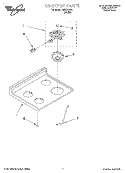 COOKTOP, LITERATURE Diagram and Parts List for WDE32202  Whirlpool Range